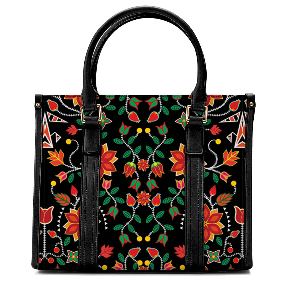 Floral Beadwork Convertible Handbag