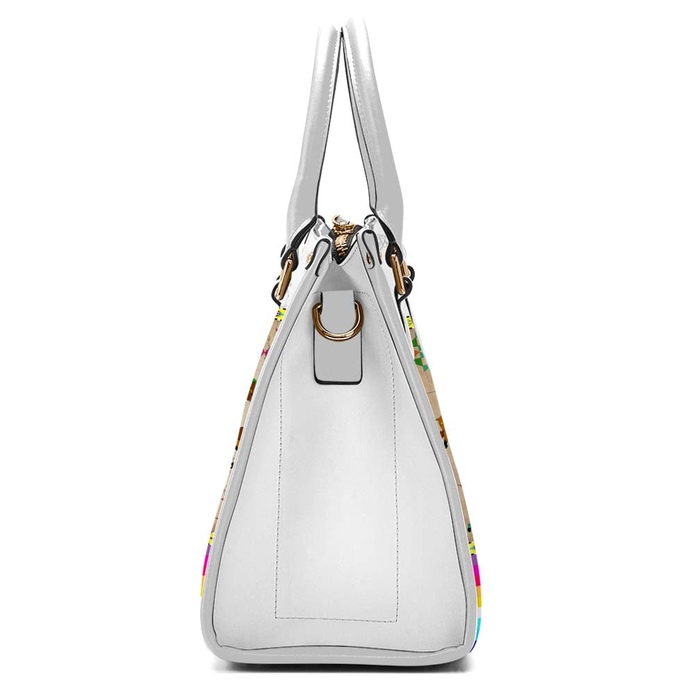 Ledger Hunt White Convertible Handbag
