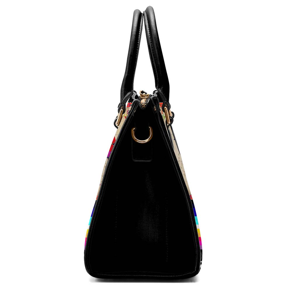 Ledger Round Dance Black Convertible Handbag