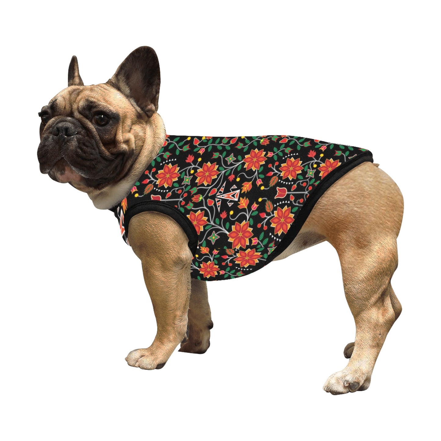 Floral Beadwork Six Bands Pet Tank Top