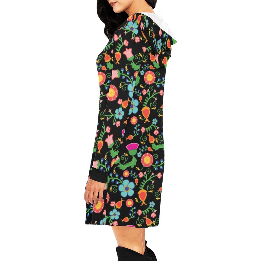 Bee Spring Night Hoodie Dress