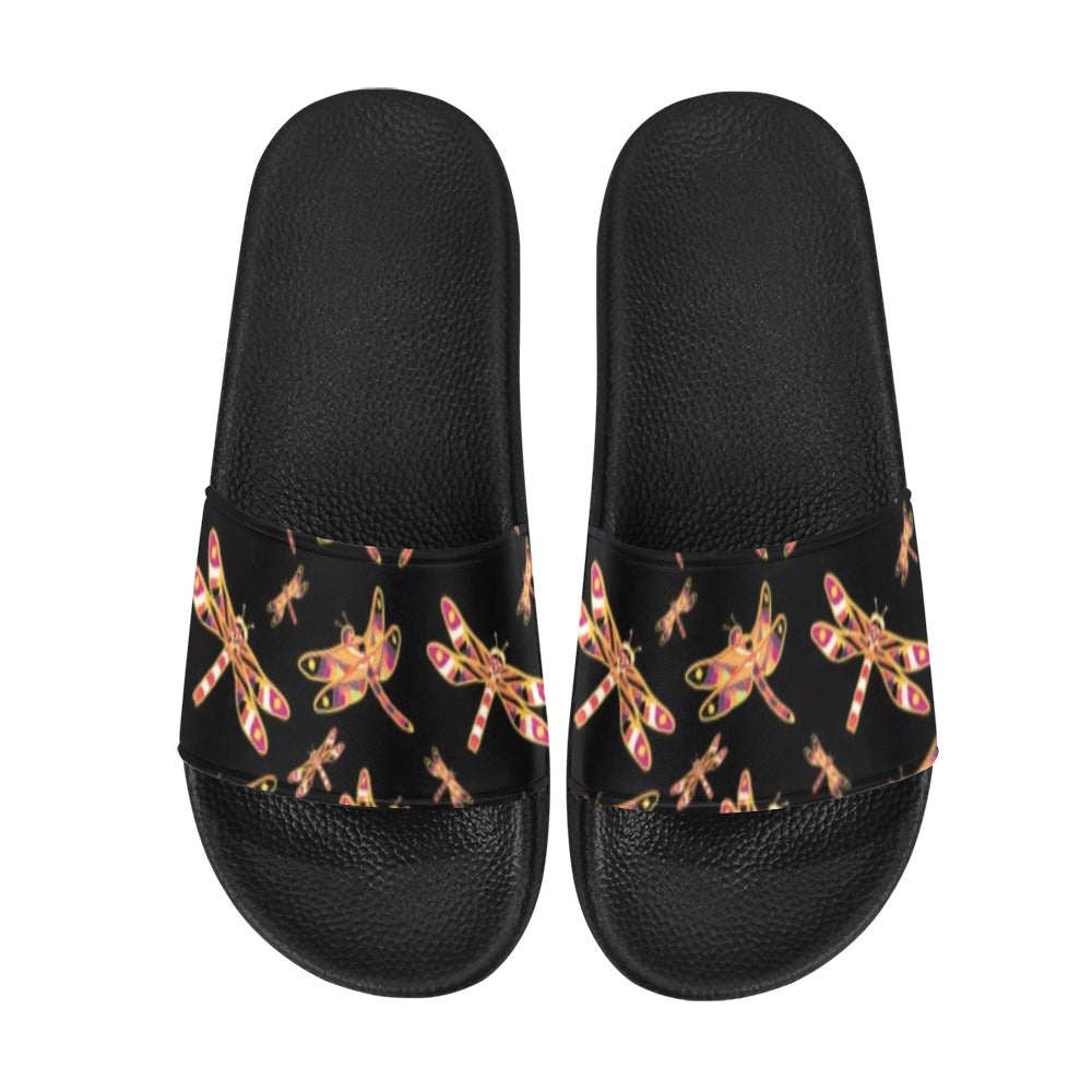 Gathering Yellow Black Slide Sandals by 49 Dzine