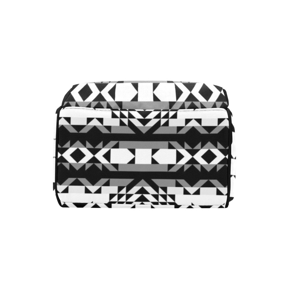 Black Rose Blizzard Multi-Function Diaper Backpack/Diaper Bag