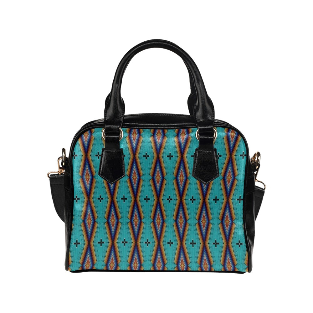 Diamond in the Bluff Turquoise Shoulder Handbag by 49 Dzine