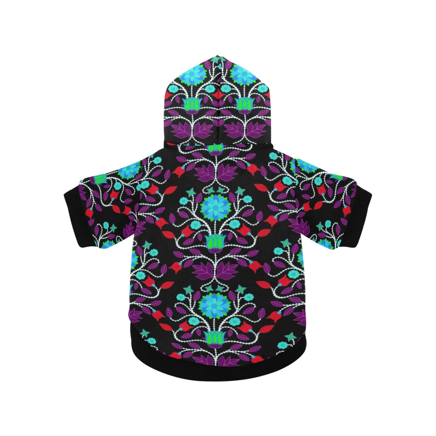 Floral Beadwork Four Clans Winter Pet Dog Hoodie