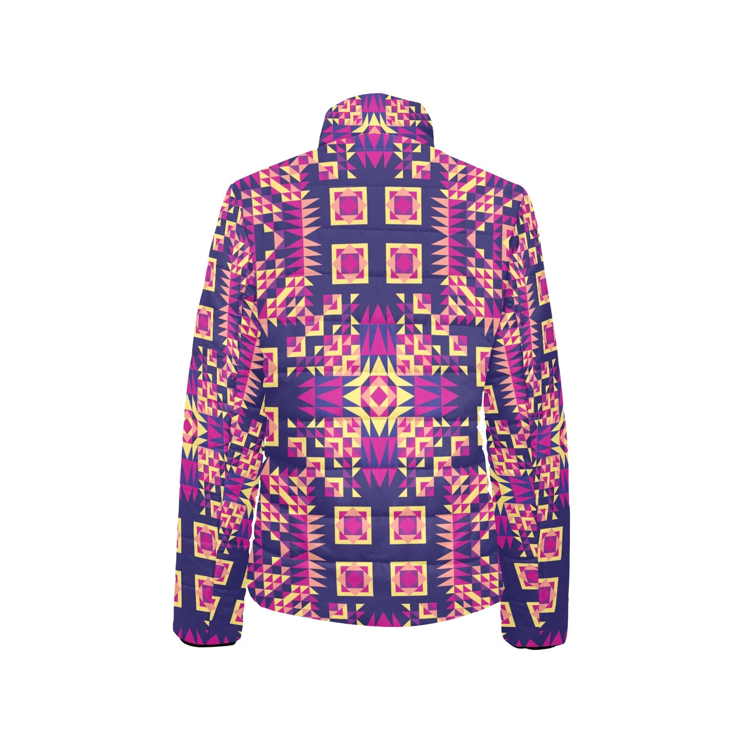 Kaleidoscope Bleu Women's Stand Collar Padded Jacket