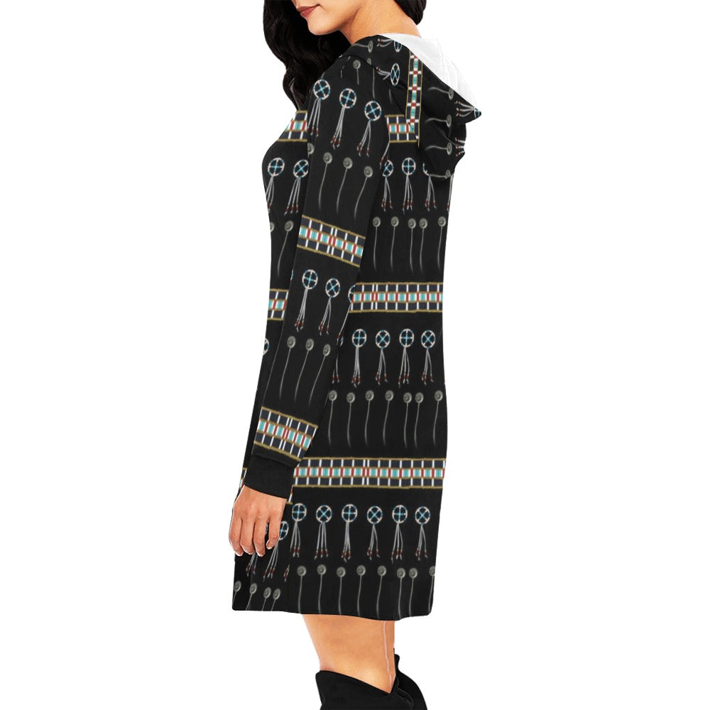 Beaded Bracelet Hoodie Dress