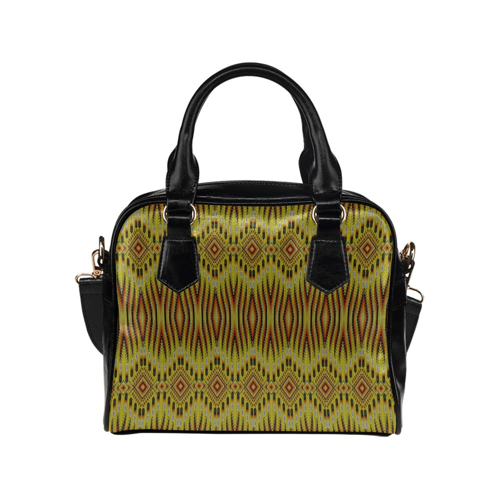 Fire Feather Yellow Shoulder Handbag by 49 Dzine