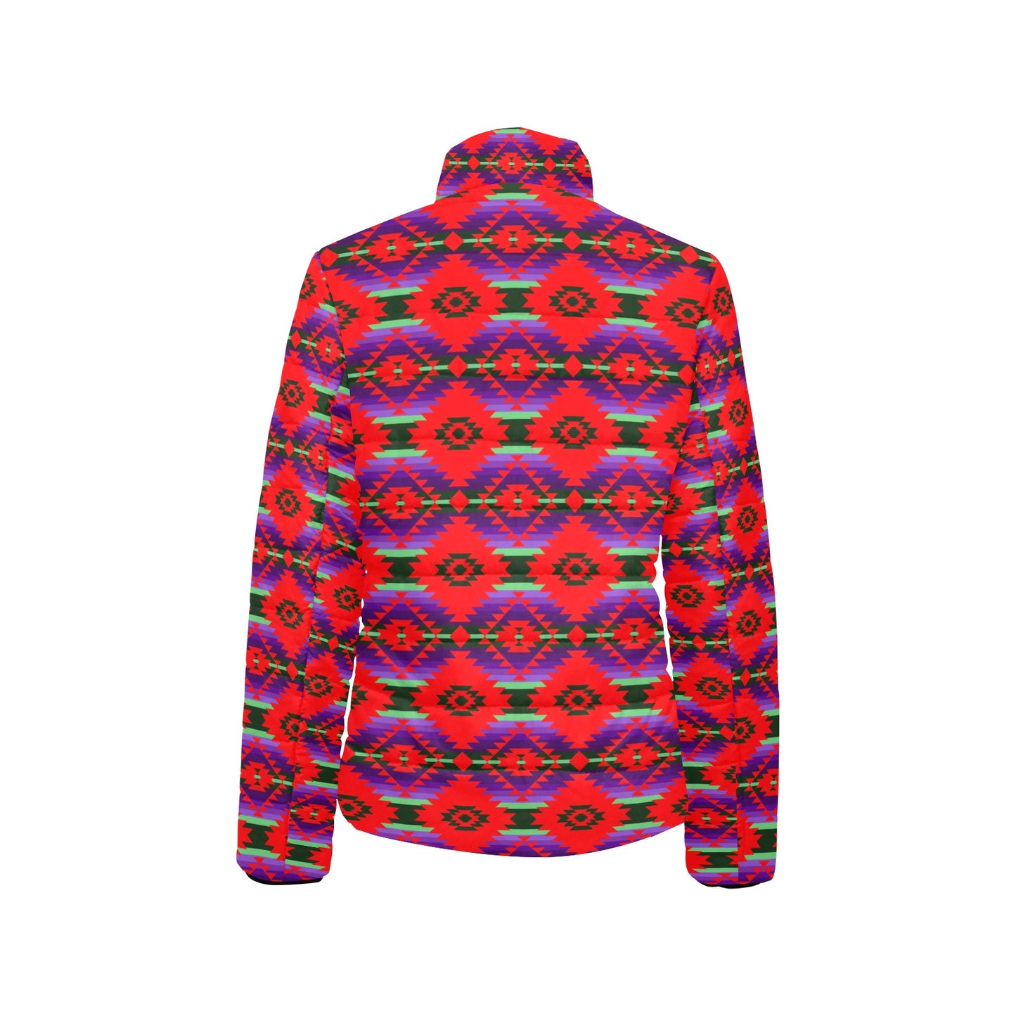 Cree Confederacy Chicken Dance Women's Stand Collar Padded Jacket