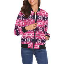 Load image into Gallery viewer, Royal Airspace Red Bomber Jacket for Women

