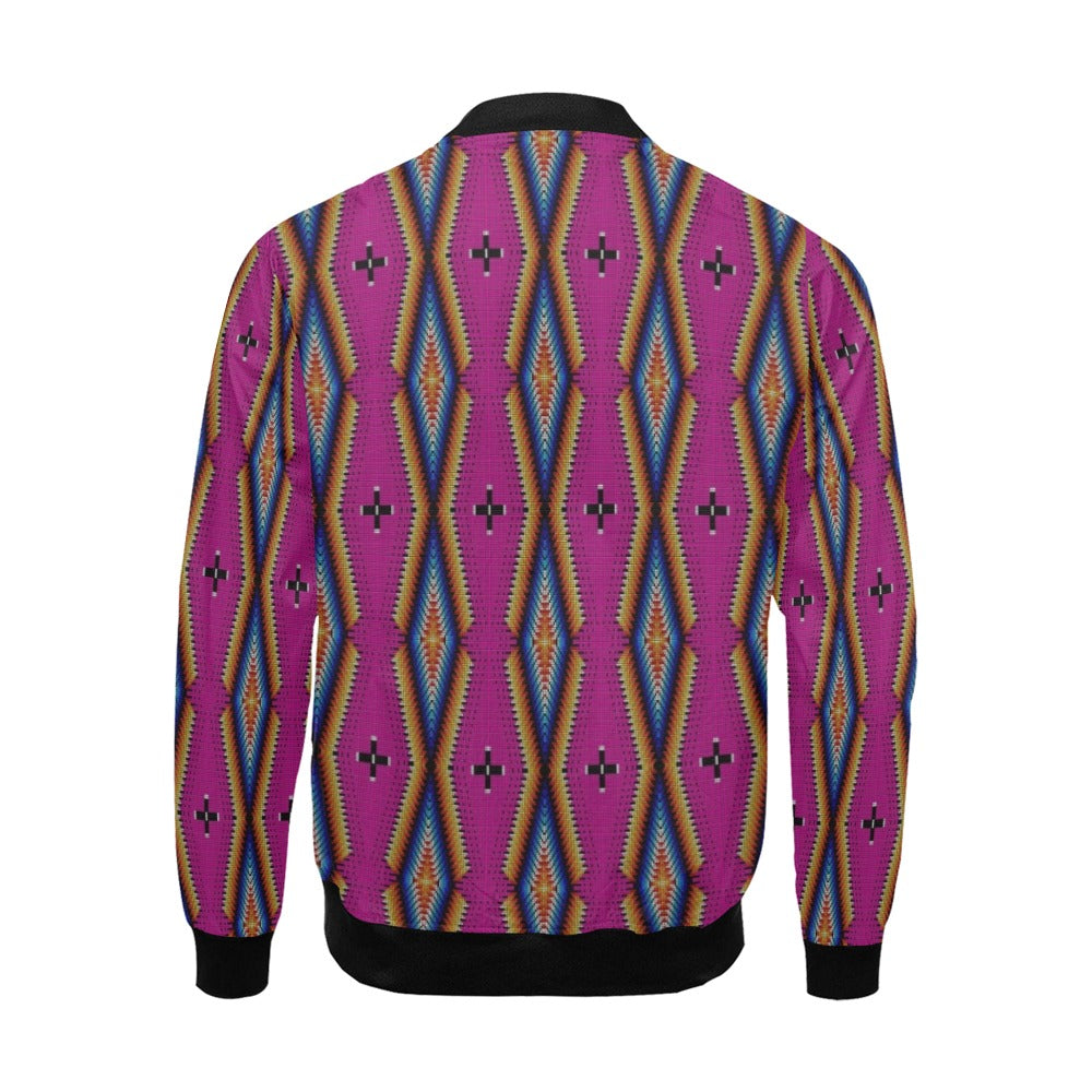 Diamond in the Bluff Pink Bomber Jacket for Men