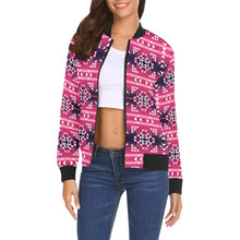 Load image into Gallery viewer, Royal Airspace Red Bomber Jacket for Women
