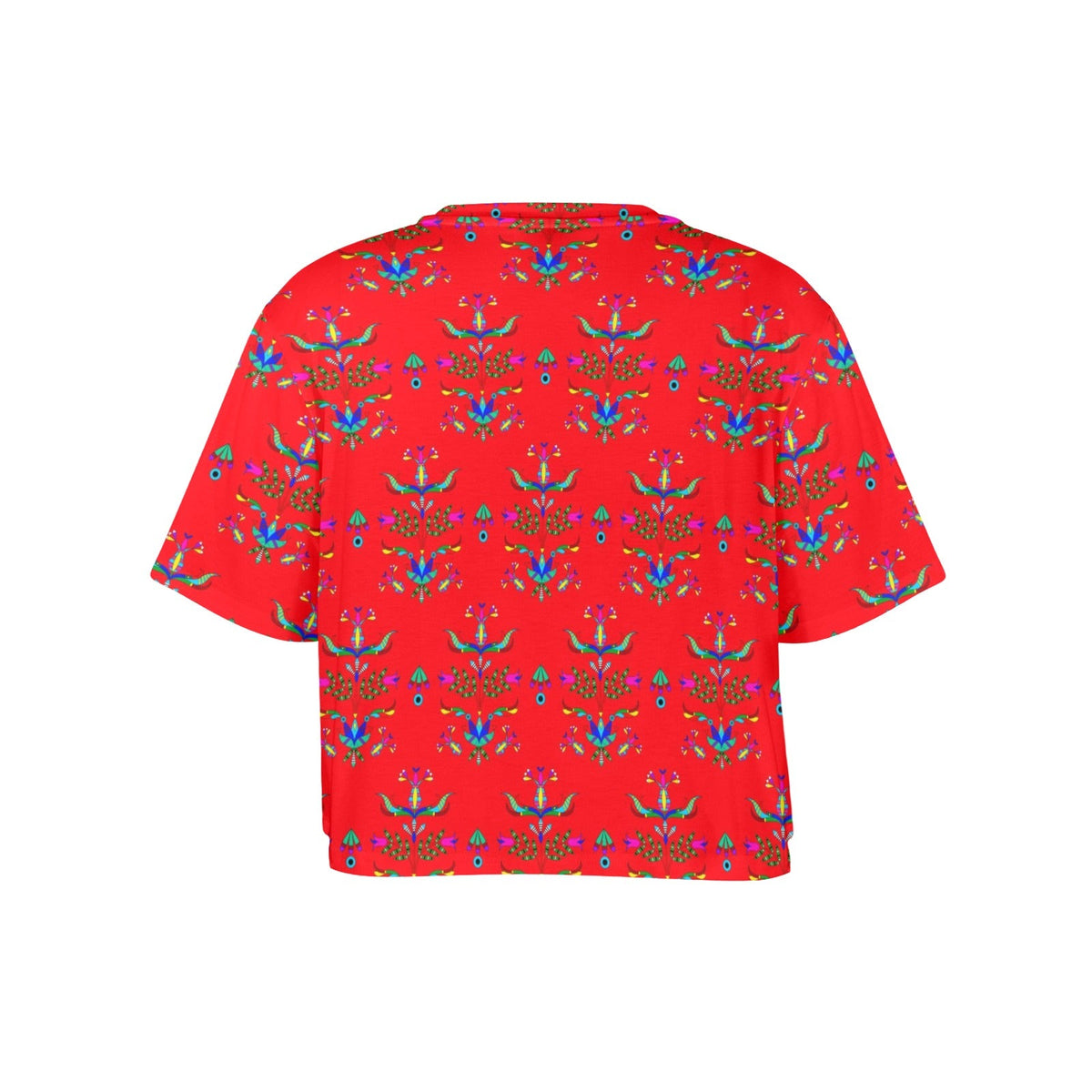 Dakota Damask Red Crop Top