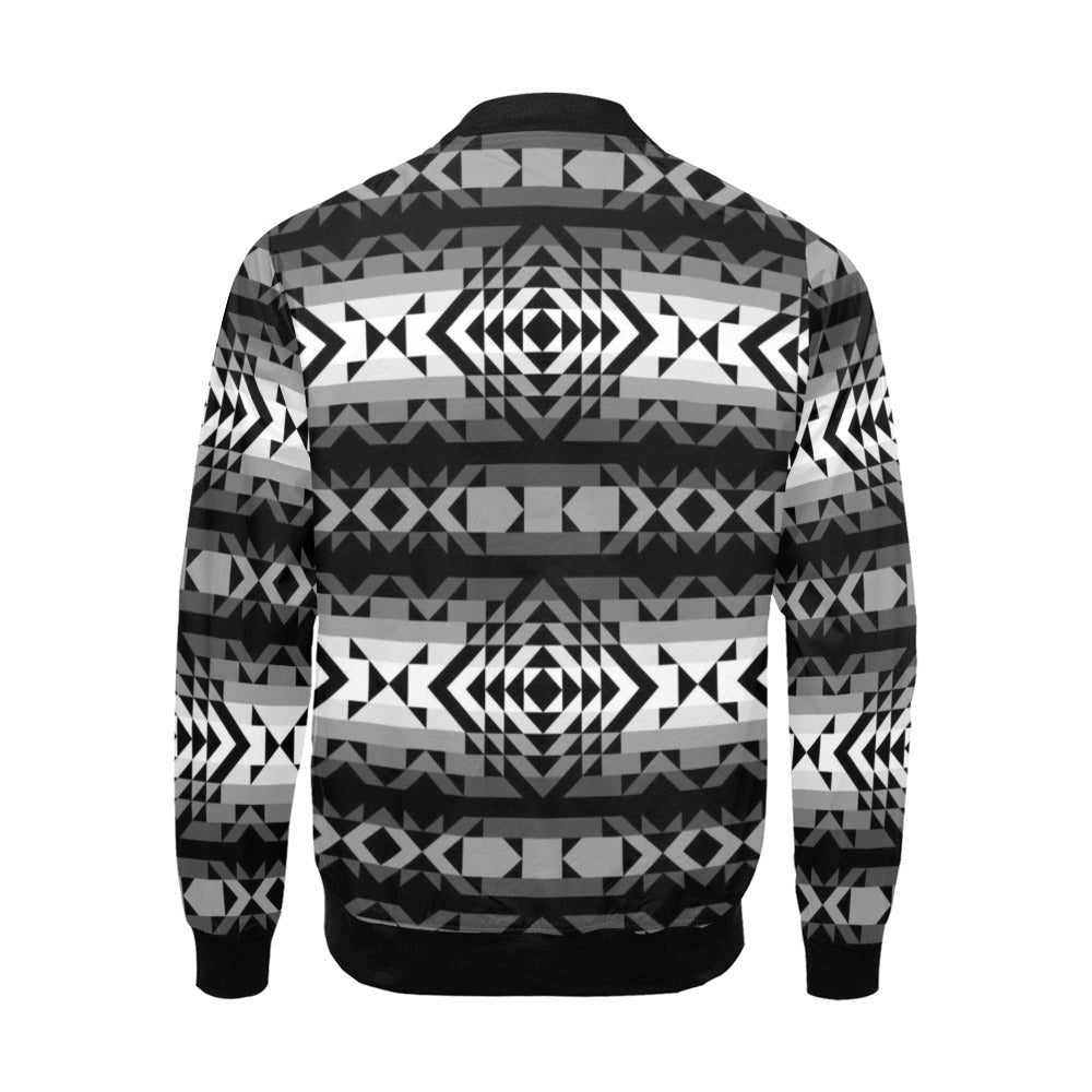 Black Rose Shadow Bomber Jacket for Men