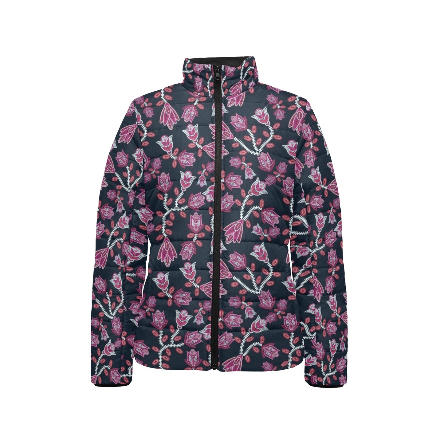 Beaded Noveau Stand Collar Jacket