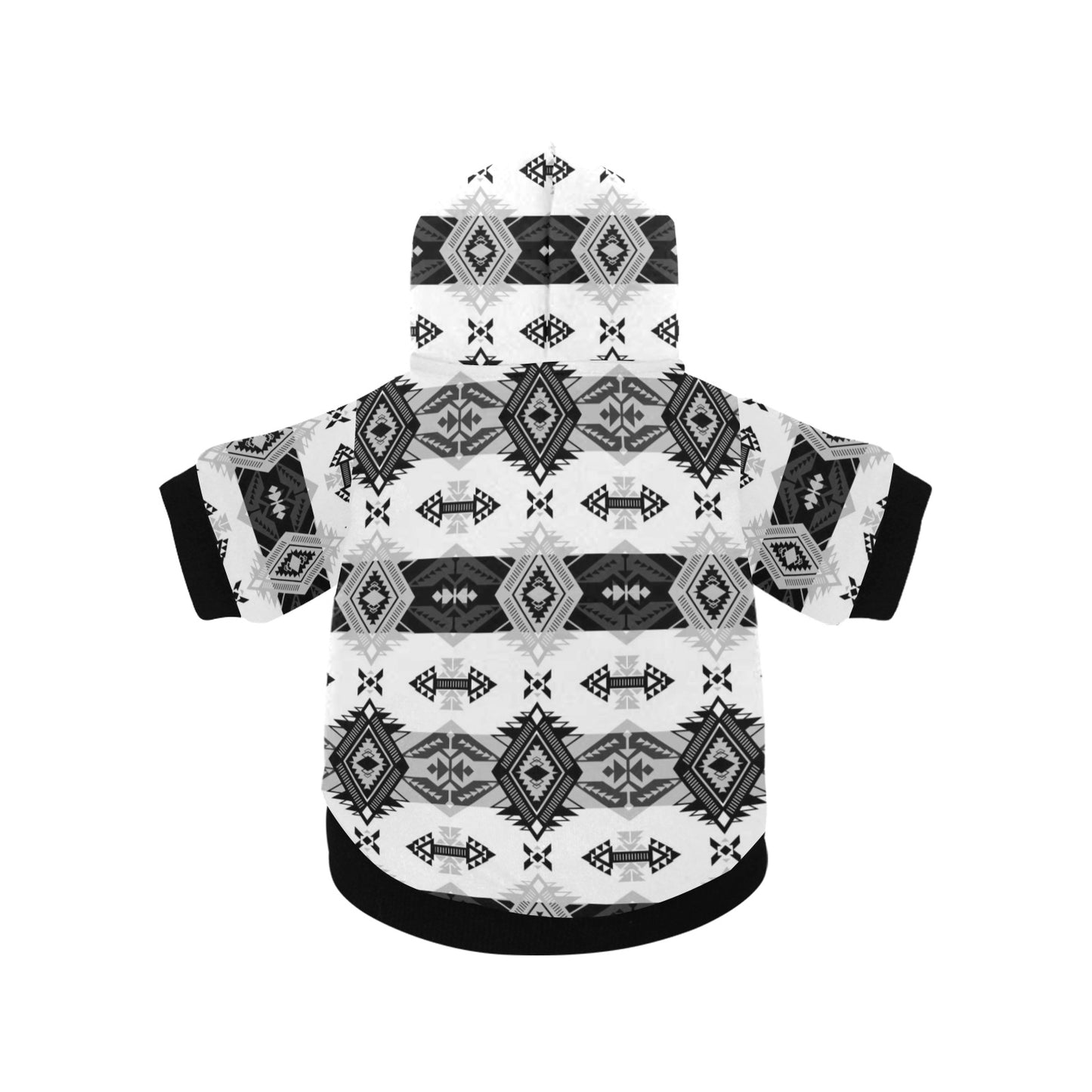 Sovereign Nation Black and White Pet Dog Hoodie