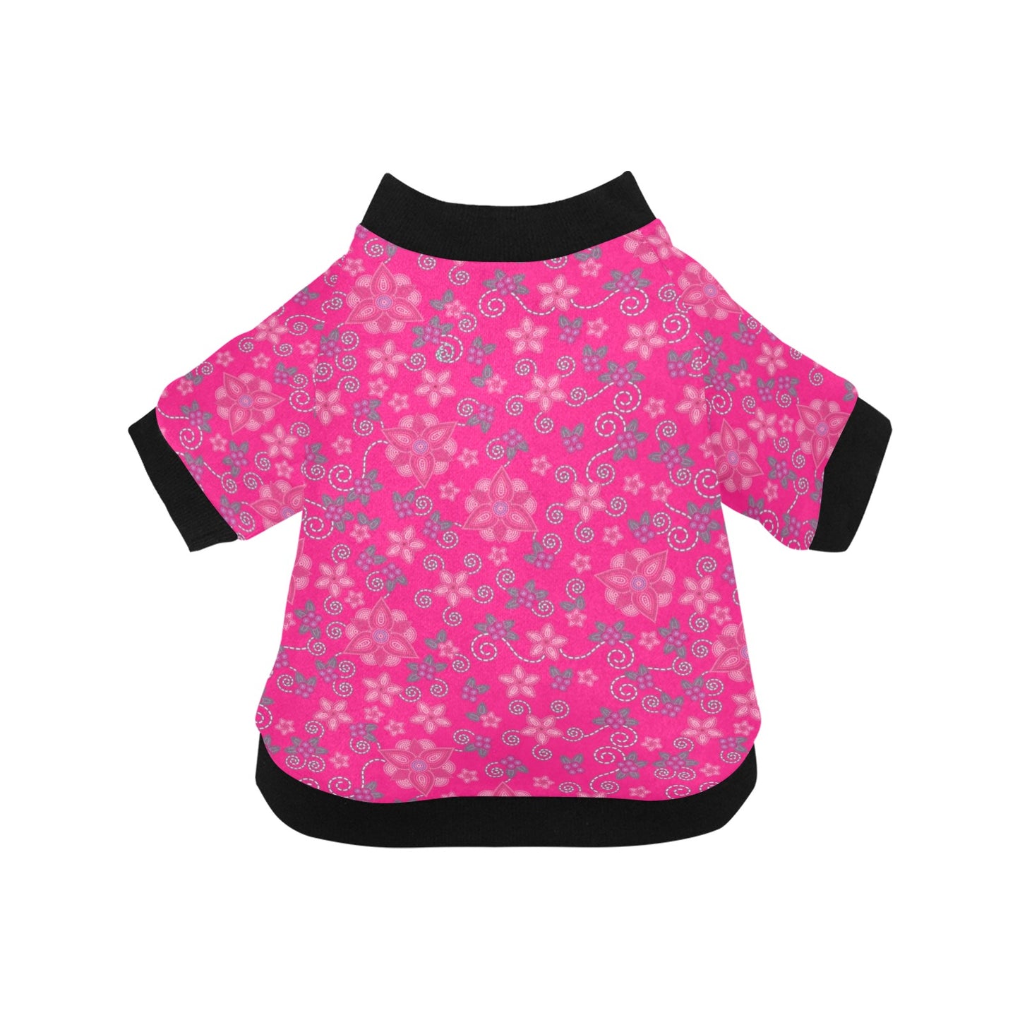 Berry Picking Pink Pet Dog Round Neck Shirt
