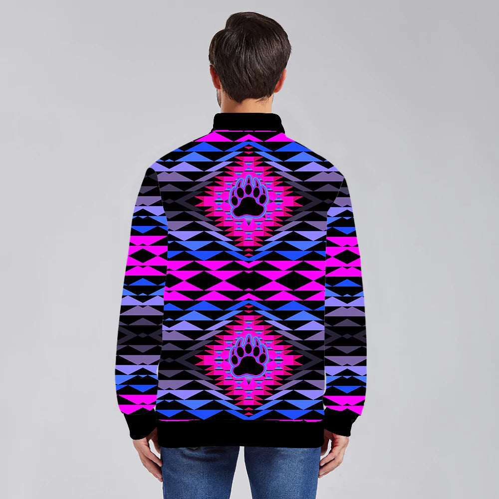 Sunset Bearpaw Blanket Pink Lightweight Jacket