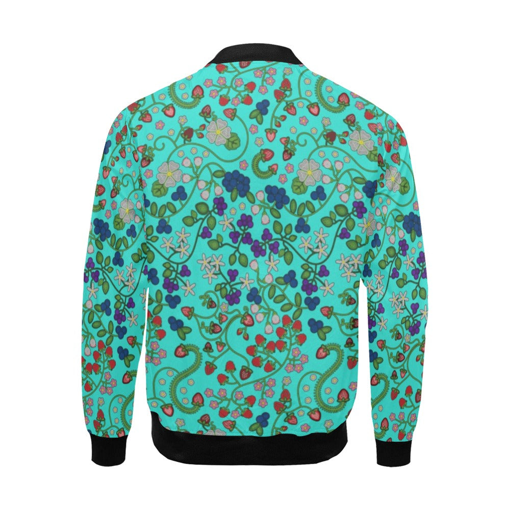 Grandmother Stories Turquoise Bomber Jacket for Men