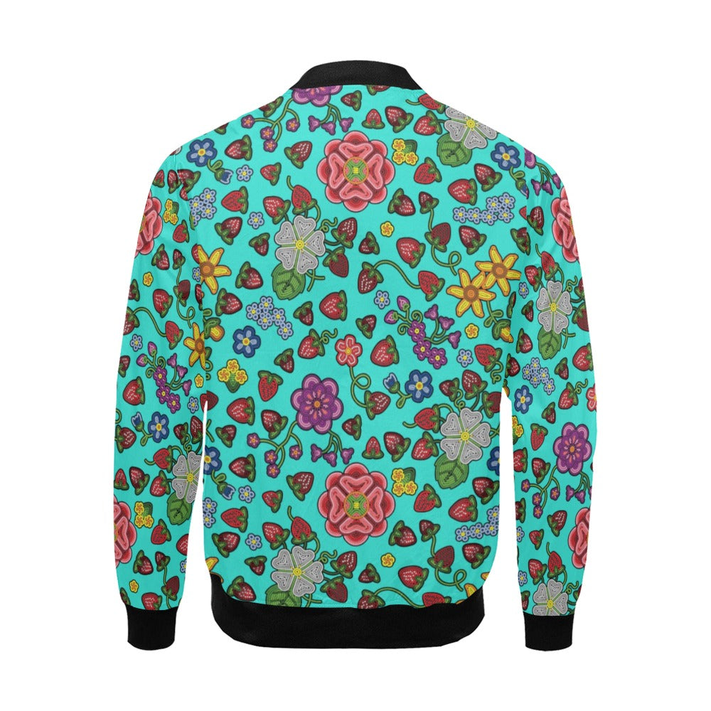 Berry Pop Turquoise Bomber Jacket For Men