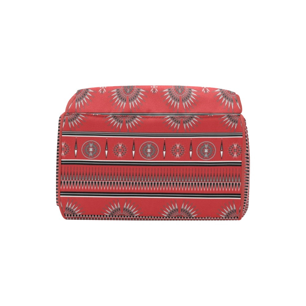Evening Feather Wheel Blush Diaper Bag