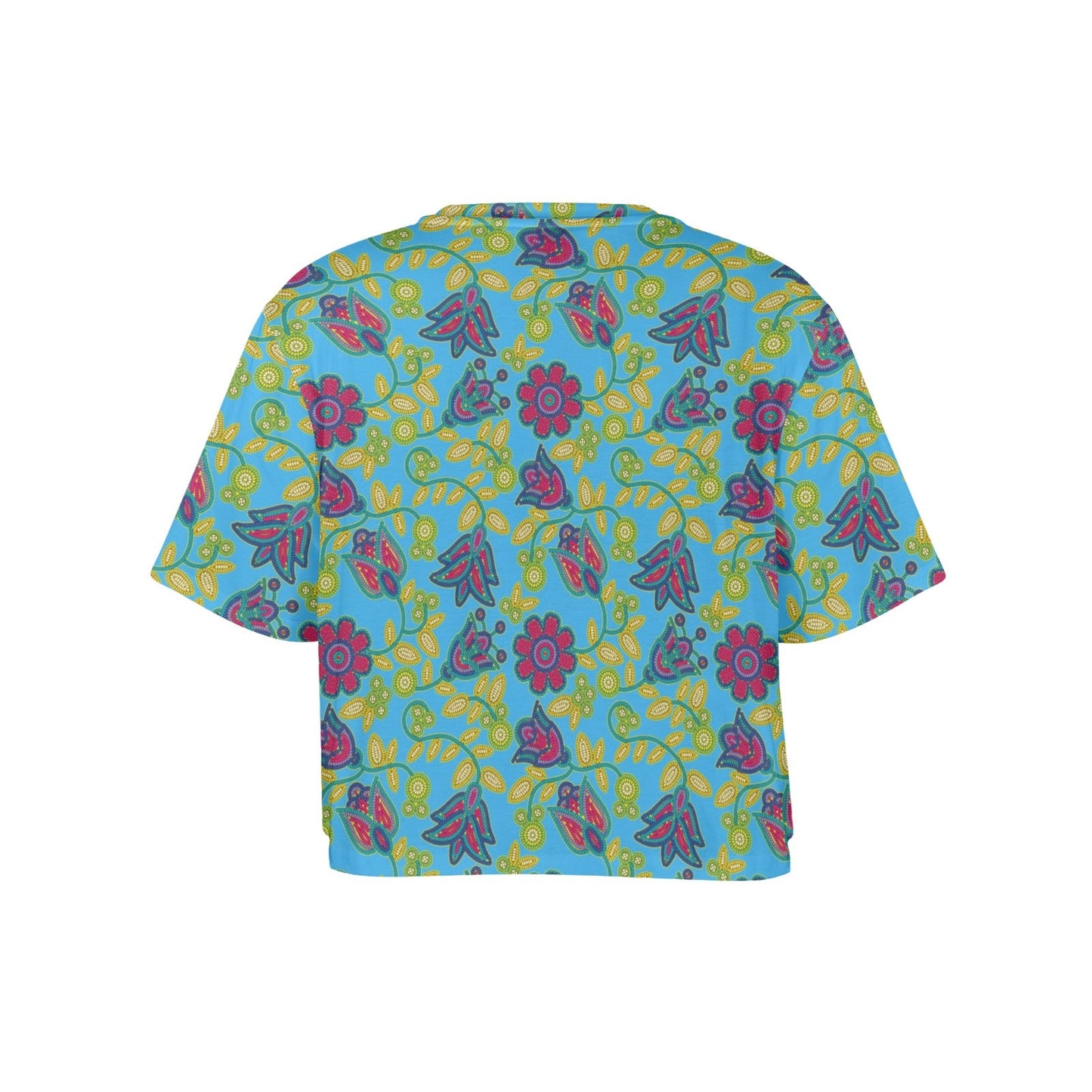 Beaded Nouveau Lime Crop Top
