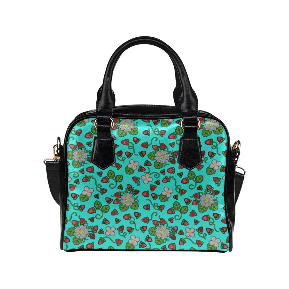Strawberry Dreams Turquoise Shoulder Handbag by 49 Dzine