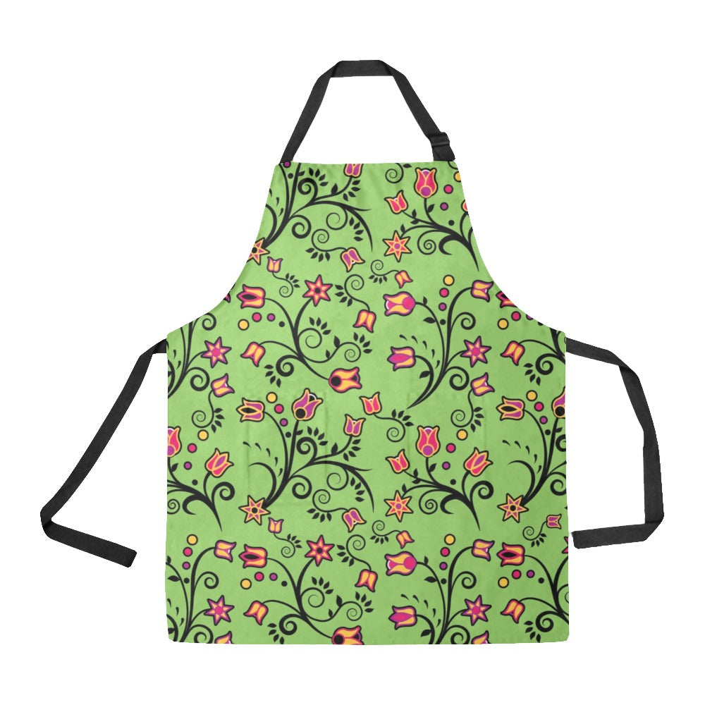 Light Green Yellow Star Apron