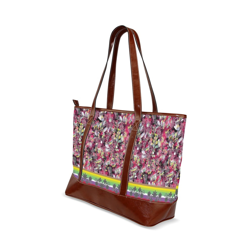 Culture in Nature Maroon Tote Handbag