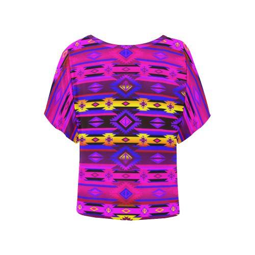 Adobe Hunt Women's Batwing-Sleeved Blouse T shirt (Model T44) Women's Batwing-Sleeved Blouse T shirt (T44) e-joyer