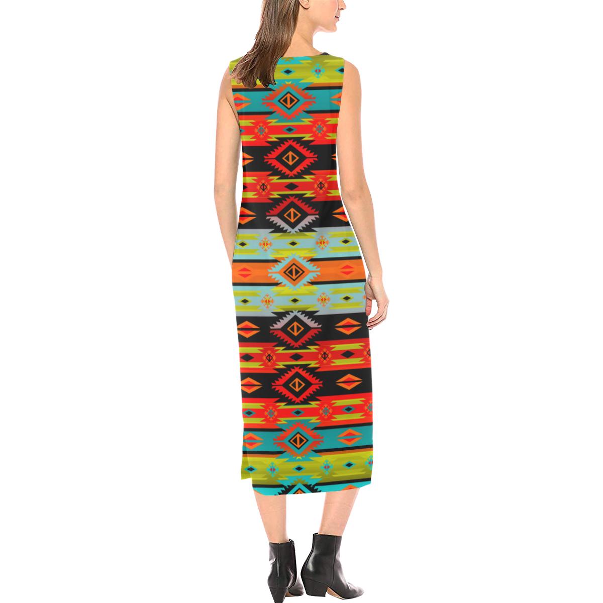 Adobe Kiva Phaedra Sleeveless Open Fork Long Dress (Model D08) Phaedra Sleeveless Open Fork Long Dress (D08) e-joyer