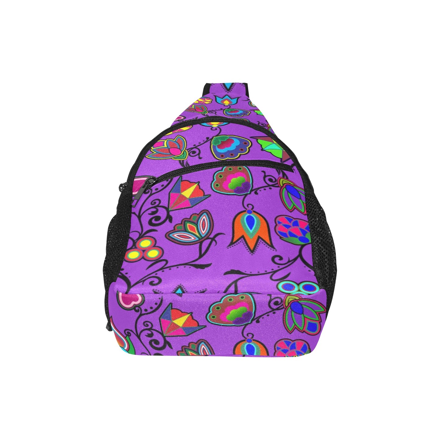 Indigenous Paisley Dark Orchid Chest Bag