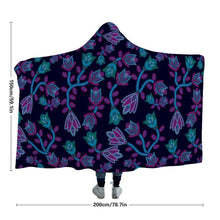Load image into Gallery viewer, Beaded Blue Nouvea Hooded Blanket blanket 49 Dzine 
