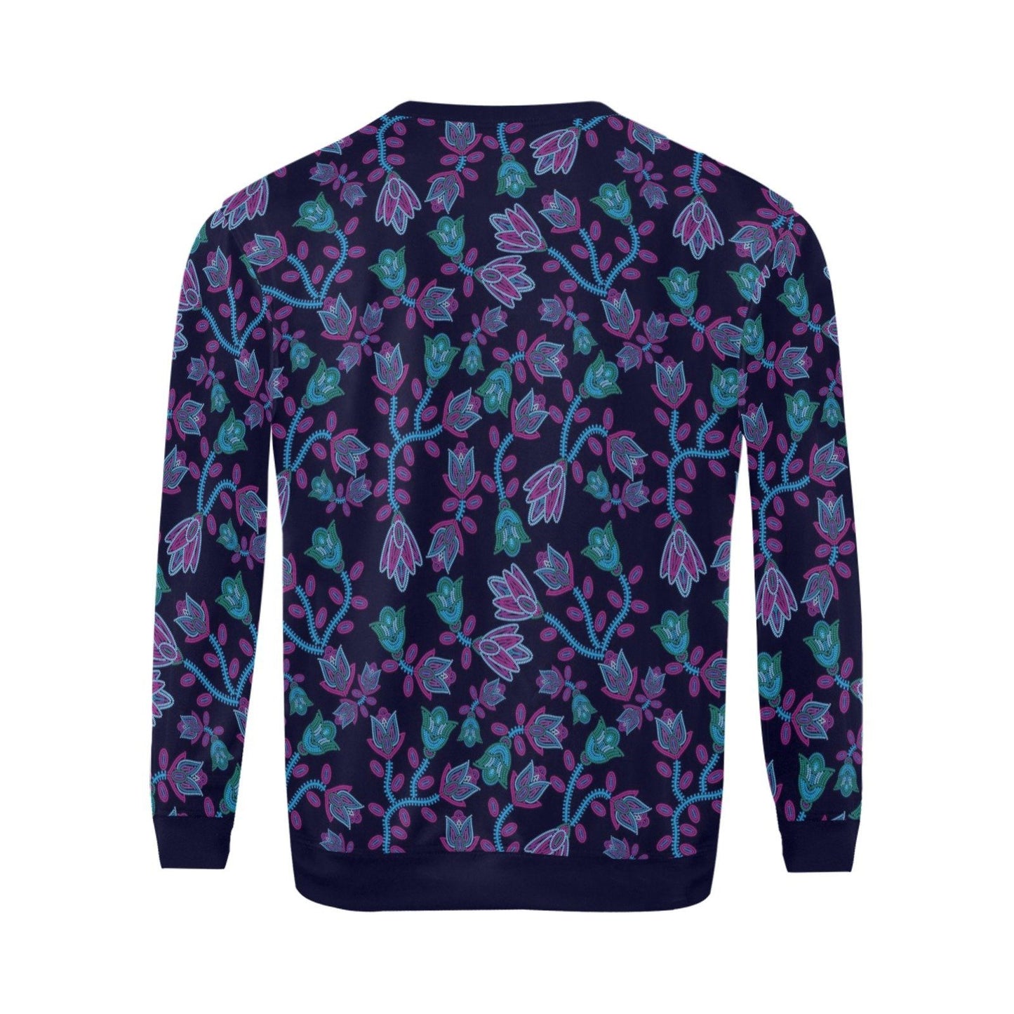 Beaded Blue Nouveau All Over Print Crewneck Sweatshirt for Men (Model H18) shirt e-joyer