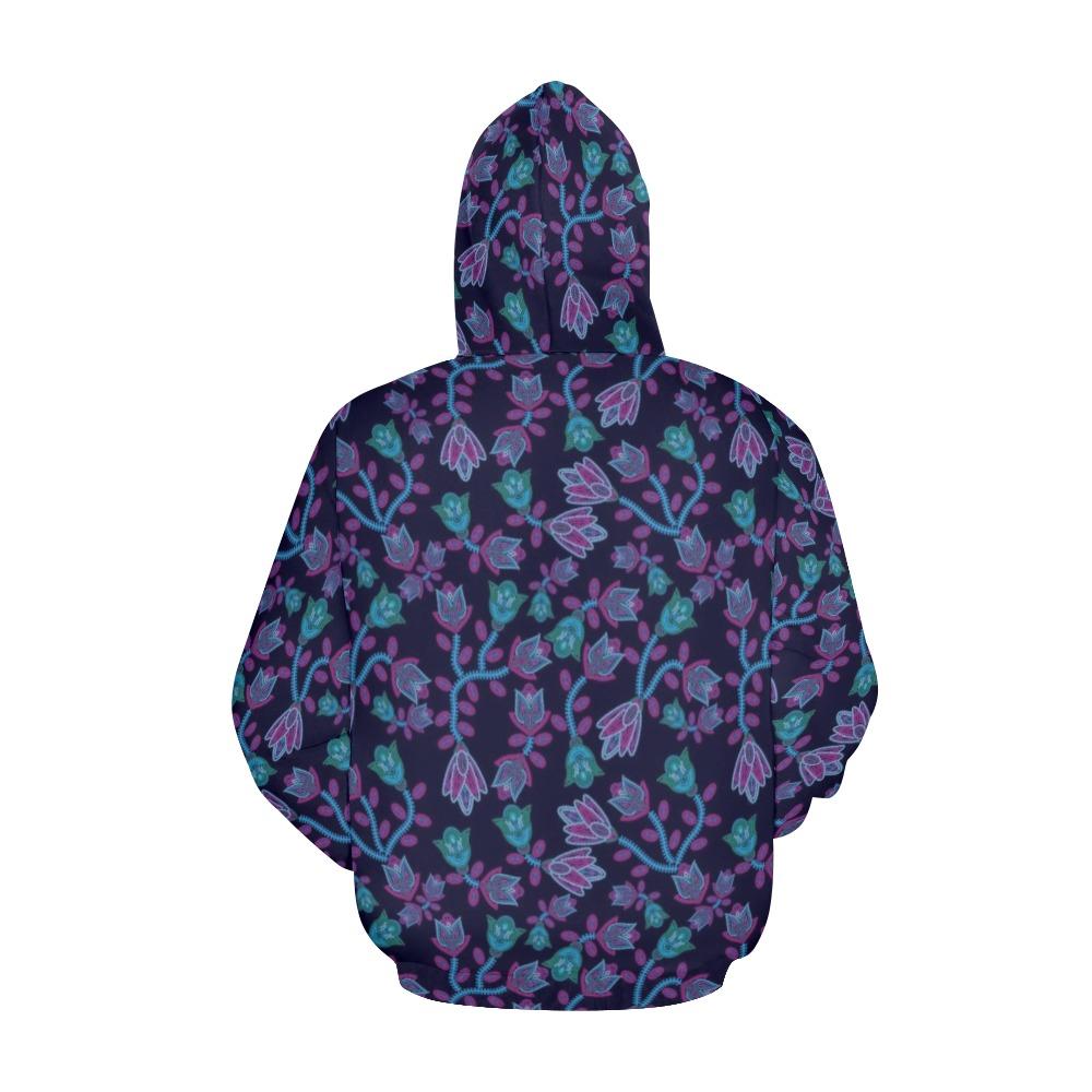 Beaded Blue Nouveau All Over Print Hoodie for Men (USA Size) (Model H13) All Over Print Hoodie for Men (H13) e-joyer