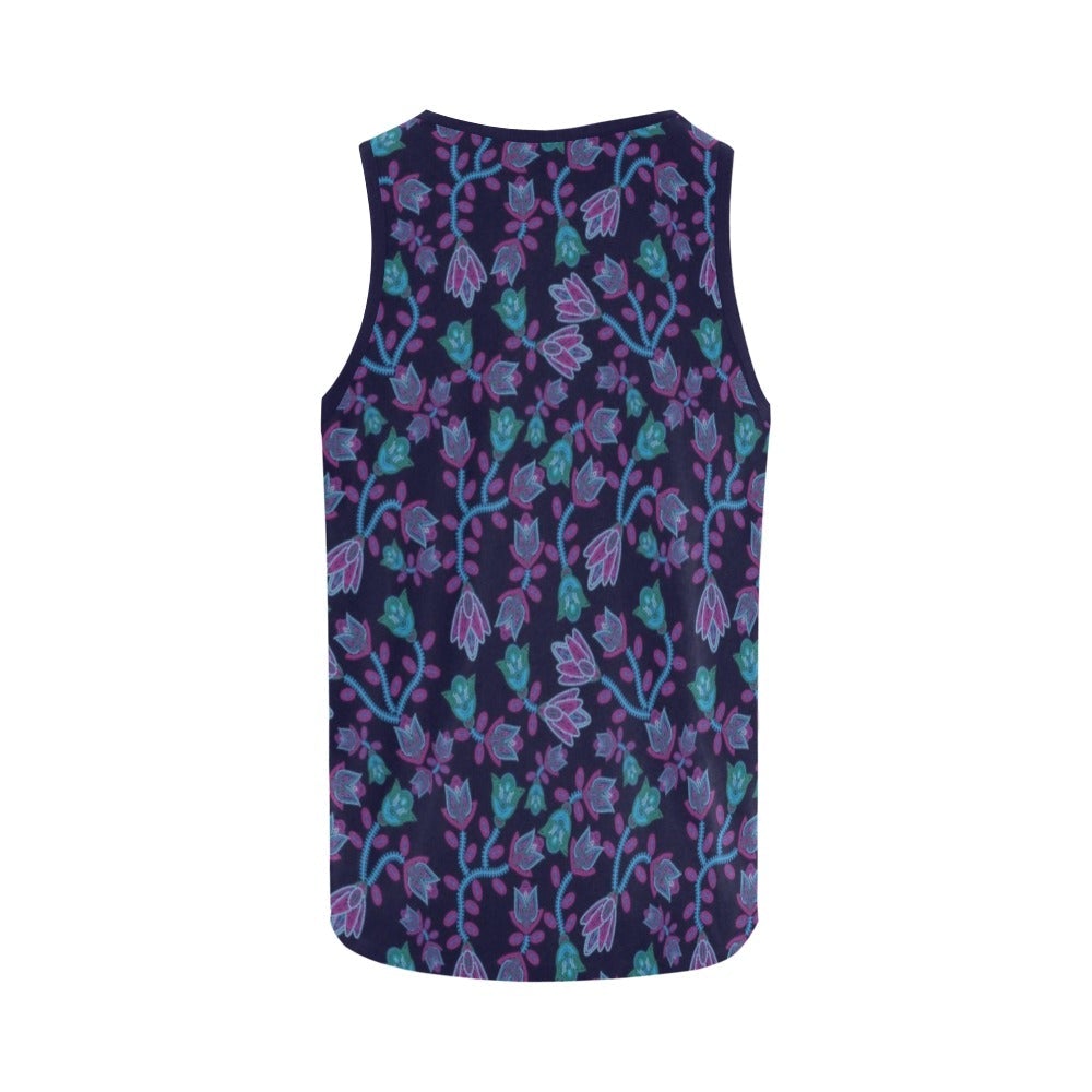 Beaded Blue Nouveau All Over Print Tank Top for Women (Model T43) All Over Print Tank Top for Women (T43) e-joyer