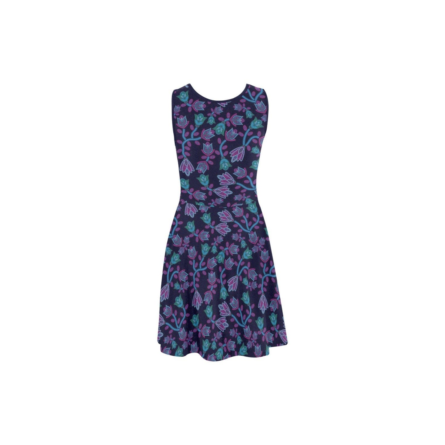 Beaded Blue Nouveau Atalanta Sundress (Model D04) Atalanta Sundress (D04) e-joyer