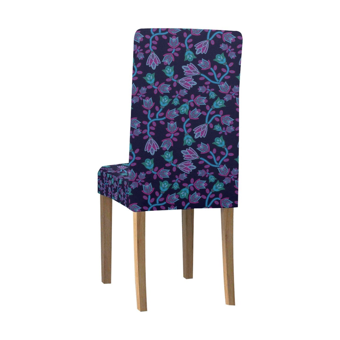 Beaded Blue Nouveau Chair Cover (Pack of 6) Chair Cover (Pack of 6) e-joyer