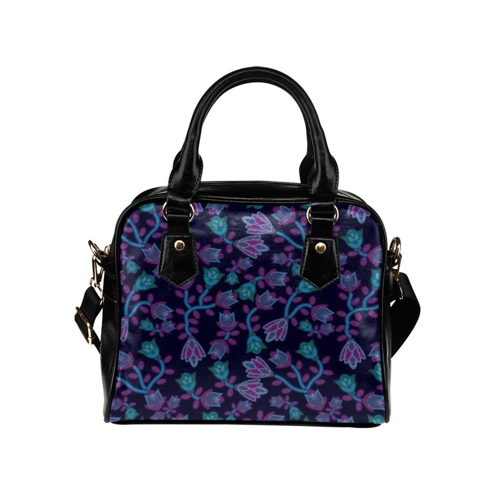 Beaded-Blue-Nouveau Shoulder Handbag (Model 1634) Shoulder Handbags (1634) e-joyer
