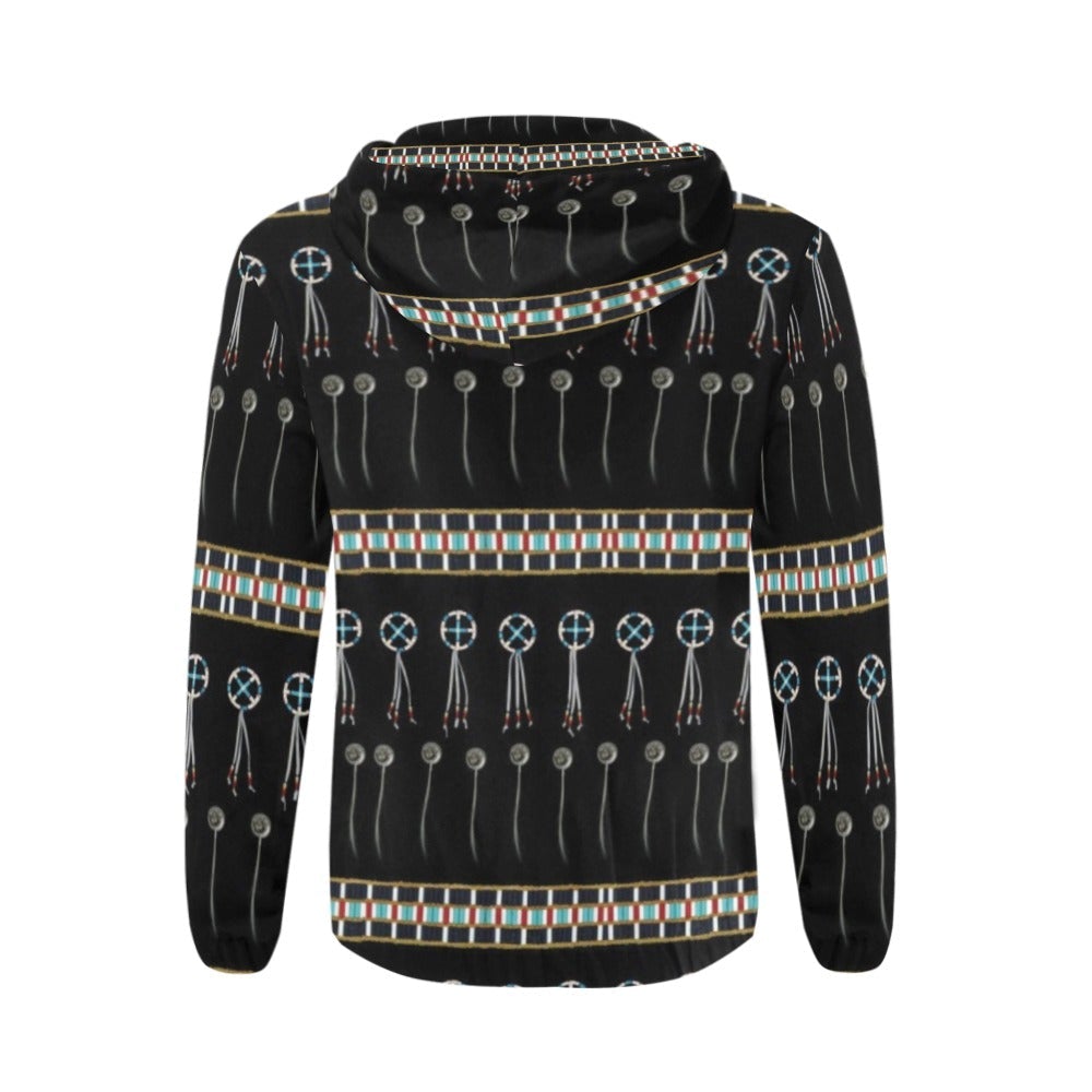 Beaded Bracelet All Over Print Full Zip Hoodie for Men (Model H14) hoodie e-joyer