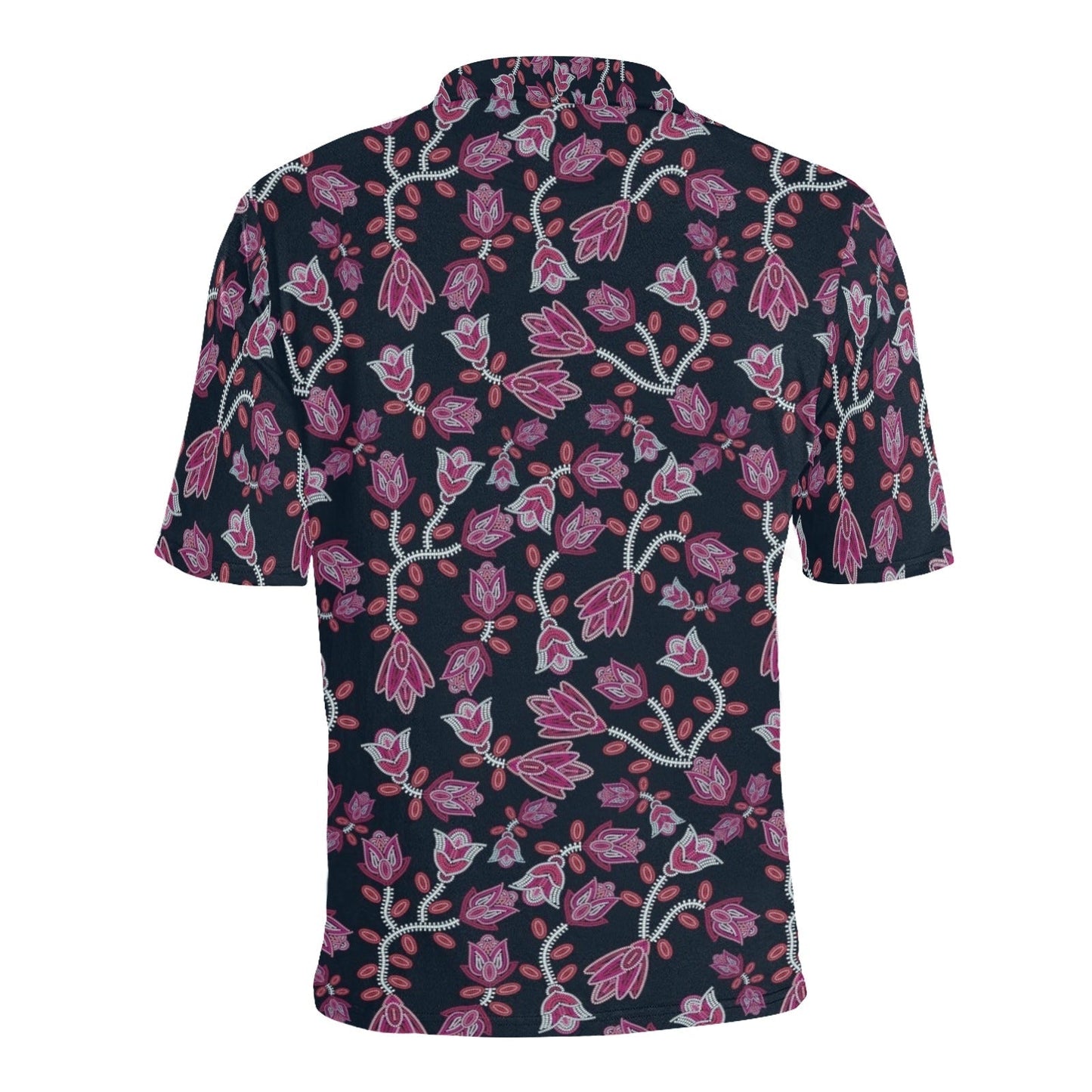 Beaded Pink Men's All Over Print Polo Shirt (Model T55) Men's Polo Shirt (Model T55) e-joyer