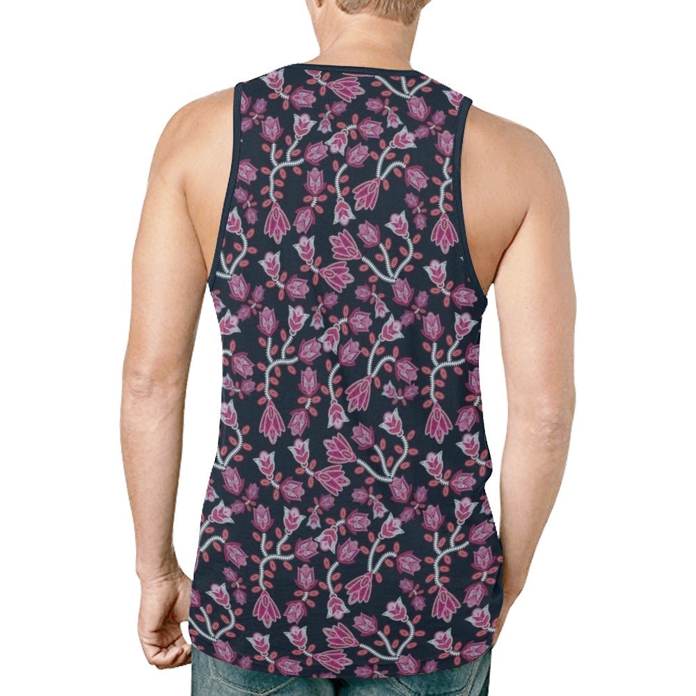 Beaded Pink New All Over Print Tank Top for Men (Model T46) New All Over Print Tank Top for Men (T46) e-joyer