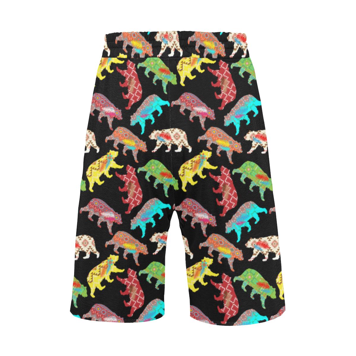 Bear Powwow Men's All Over Print Casual Shorts (Model L23) Men's Casual Shorts (L23) e-joyer