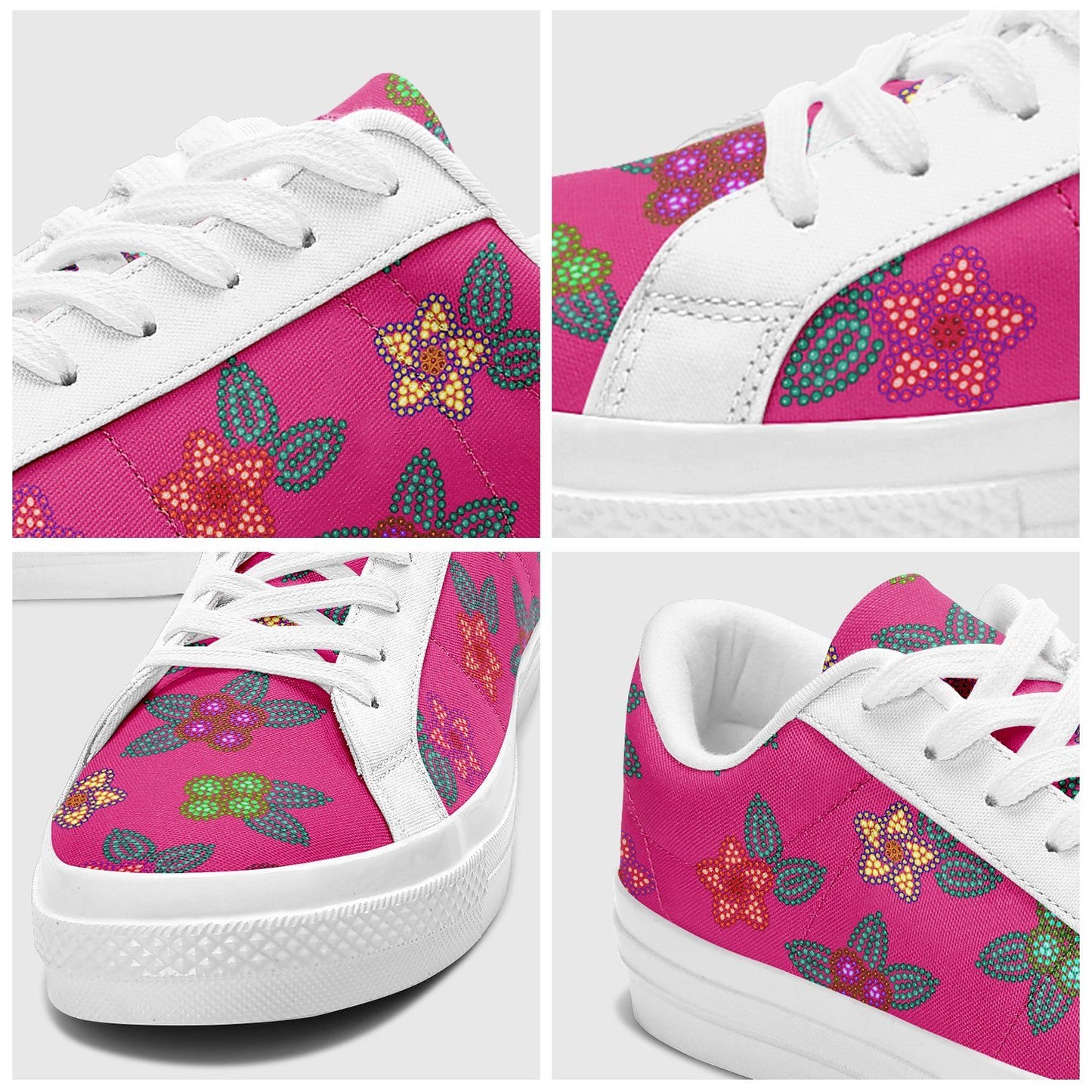 Berry Flowers Aapisi Low Top Canvas Shoes White Sole aapisi Herman
