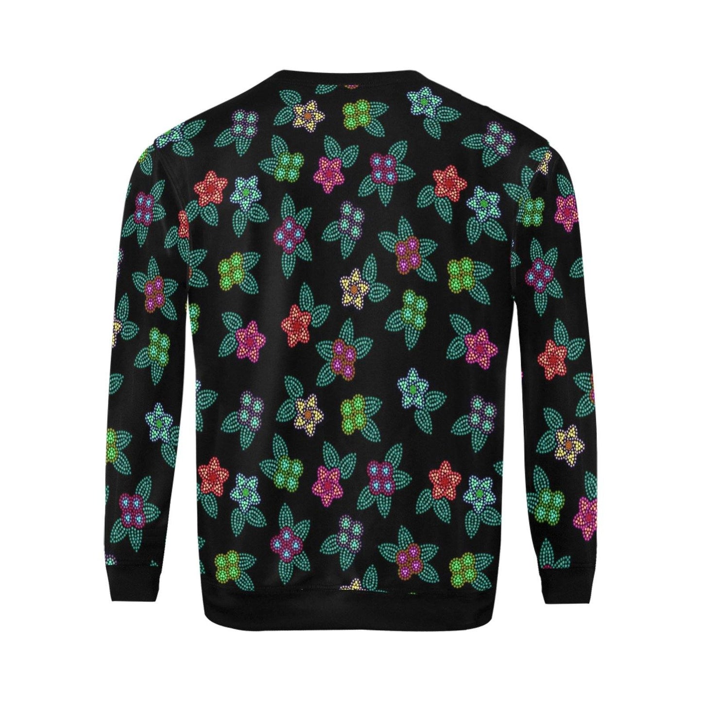 Berry Flowers Black All Over Print Crewneck Sweatshirt for Men (Model H18) shirt e-joyer