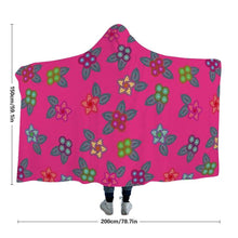 Load image into Gallery viewer, Berry Flowers Hooded Blanket 49 Dzine 
