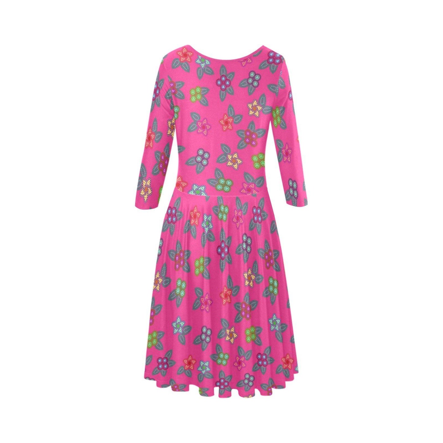 Berry Flowers Tethys Half-Sleeve Skater Dress(Model D20) Tethys Half-Sleeve Skater Dress (D20) e-joyer