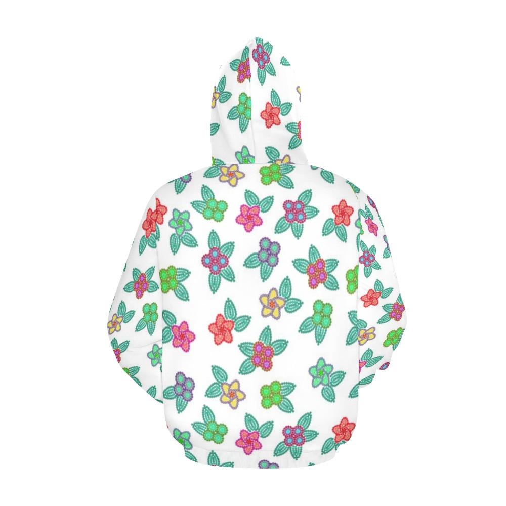 Berry Flowers White All Over Print Hoodie for Men (USA Size) (Model H13) All Over Print Hoodie for Men (H13) e-joyer