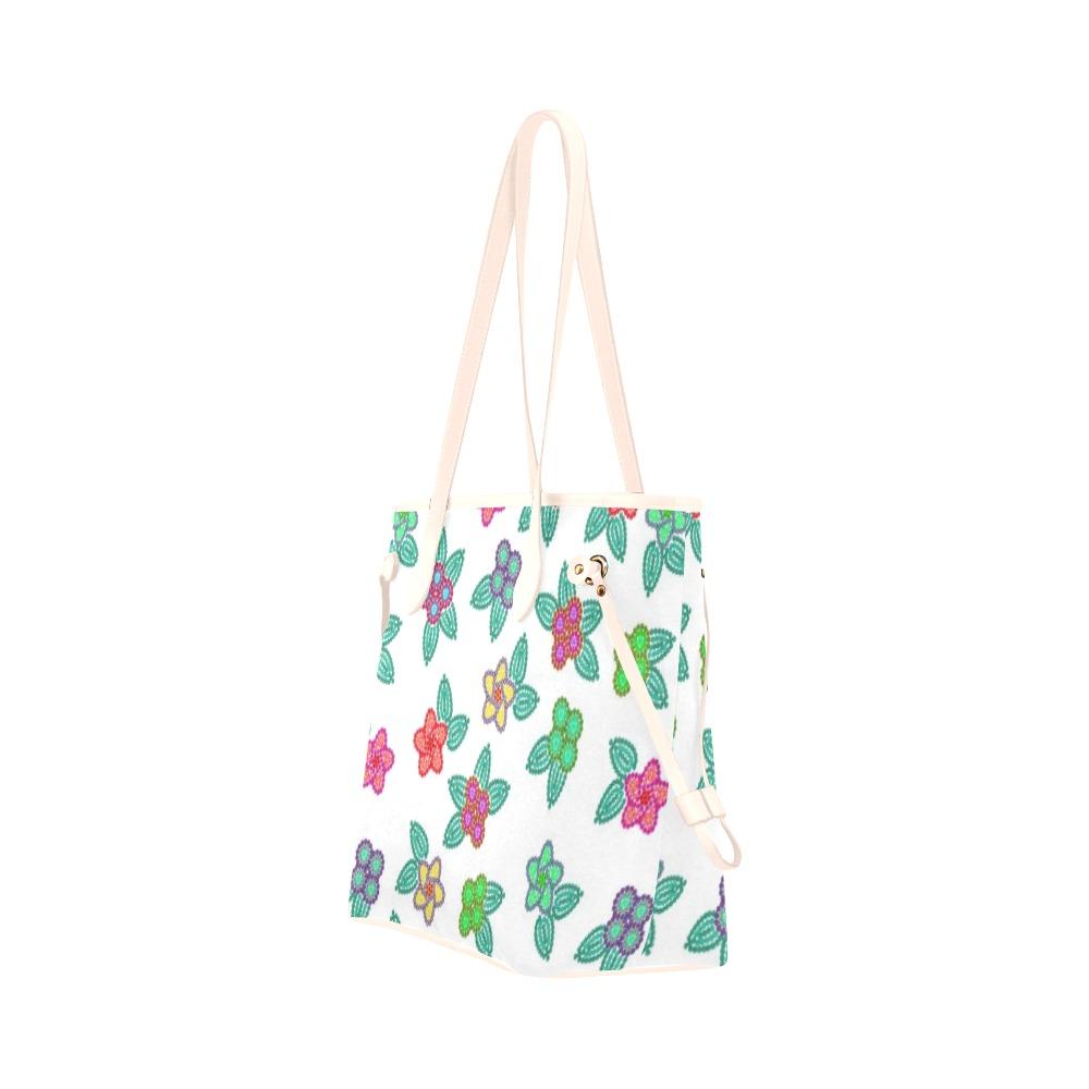 Berry Flowers White Clover Canvas Tote Bag (Model 1661) Clover Canvas Tote Bag (1661) e-joyer