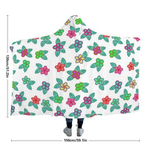 Load image into Gallery viewer, Berry Flowers White Hooded Blanket 49 Dzine 
